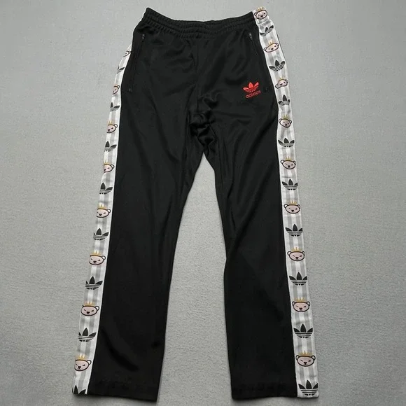 Adidas Originals Nigo Bear Track Pants Mens Small Black Red Trefoil AB1555 07/15 - Picture 3 of 11
